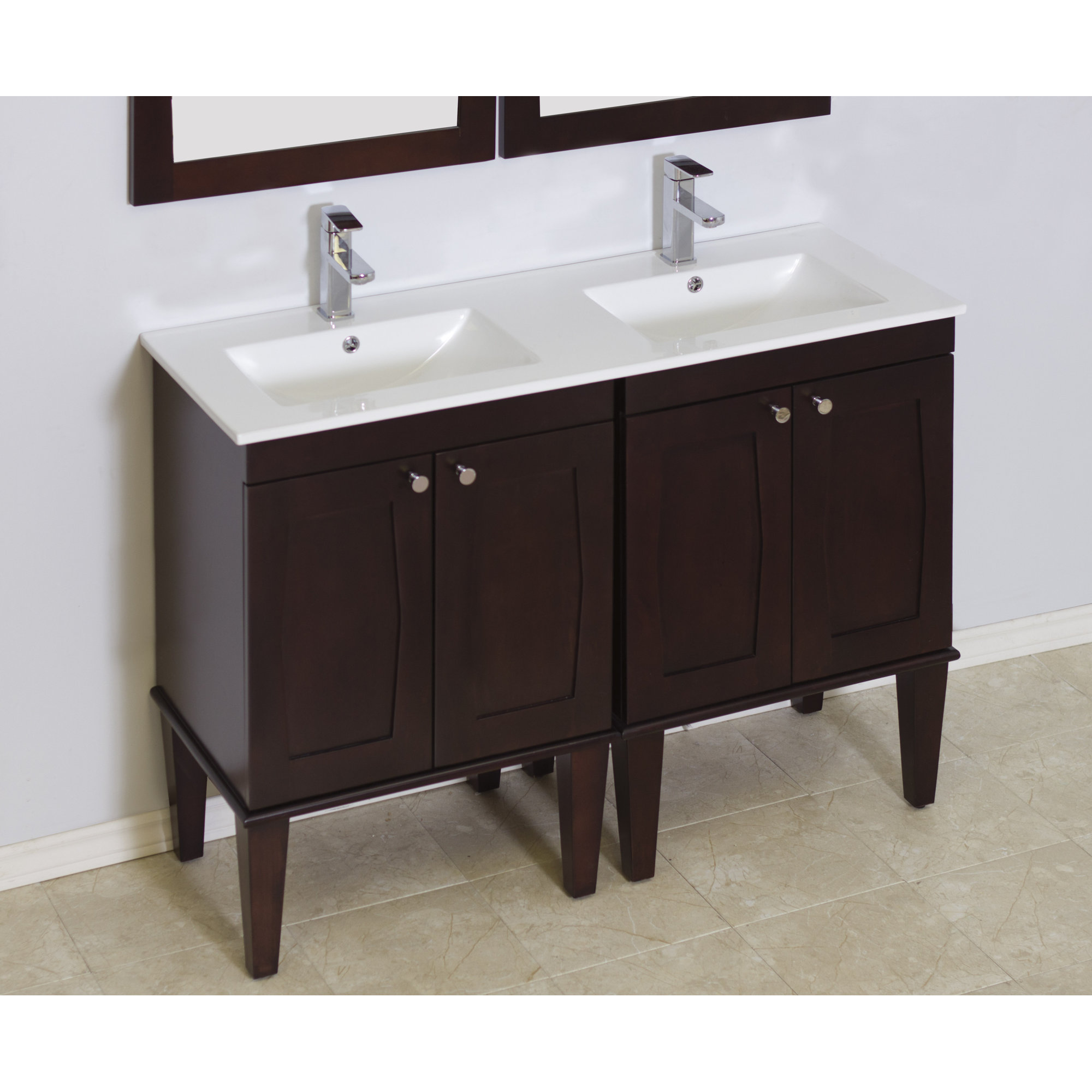 American Imaginations 48" Double Transitional Bathroom Vanity Set Wayfair